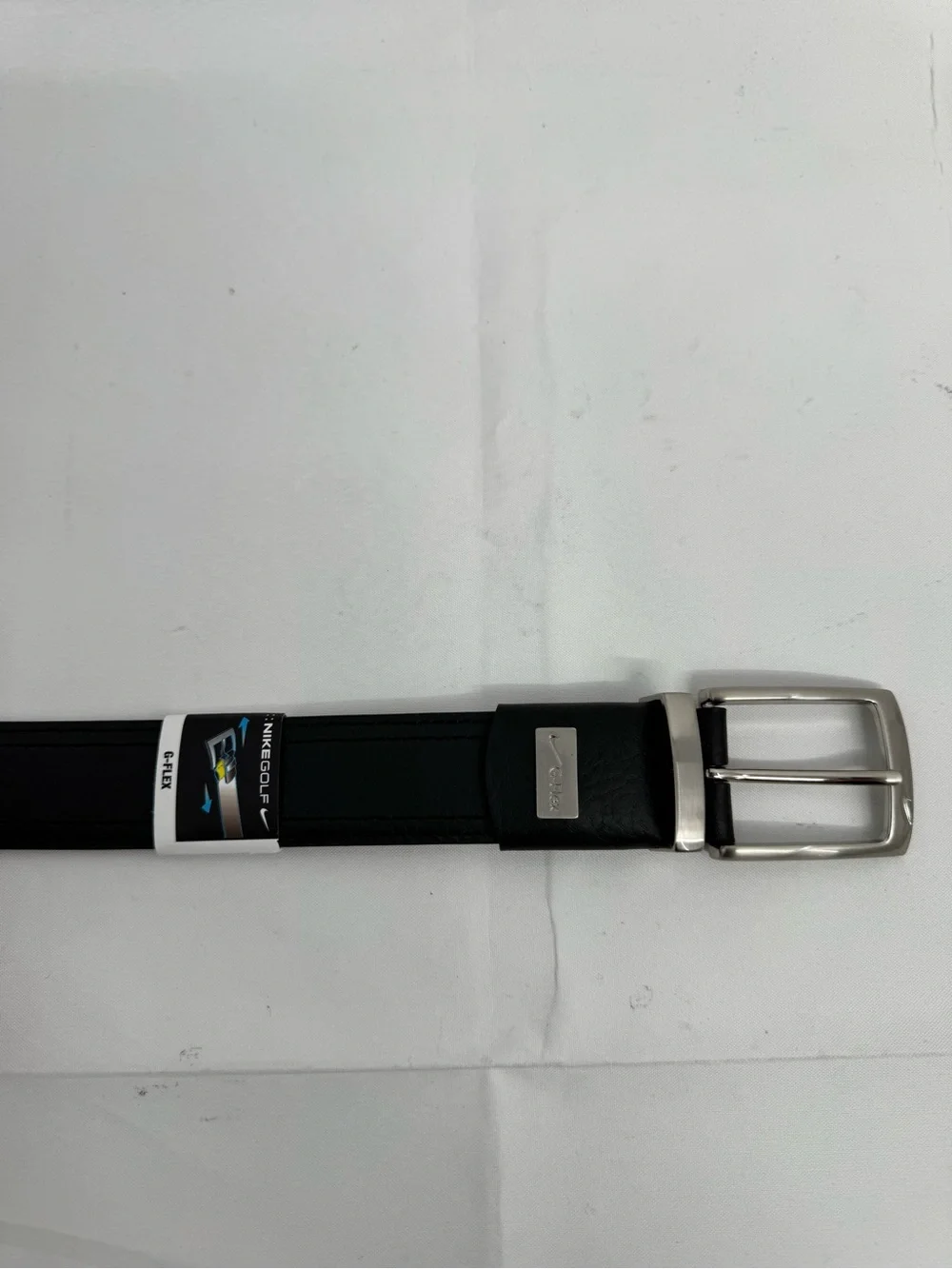 NWT Nike Golf Men's G-Flex Belt Size 42 Black 100% Genuine Leather